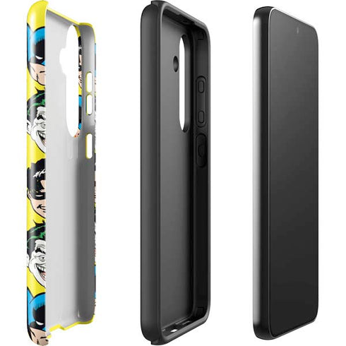 DC Comics Batman Vintage Character Pattern - Joker and Robin Galaxy S25 Impact Case