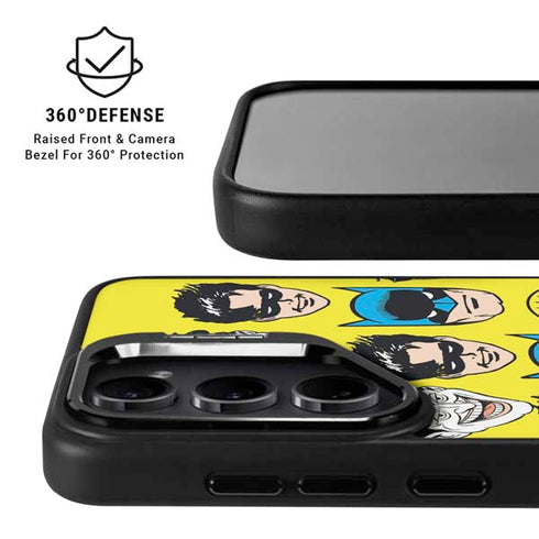 DC Comics Batman Vintage Character Pattern - Joker and Robin Galaxy S25 Kickstand Case