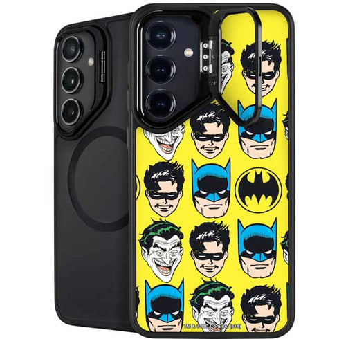 DC Comics Batman Vintage Character Pattern - Joker and Robin Galaxy S25 Plus Kickstand Case