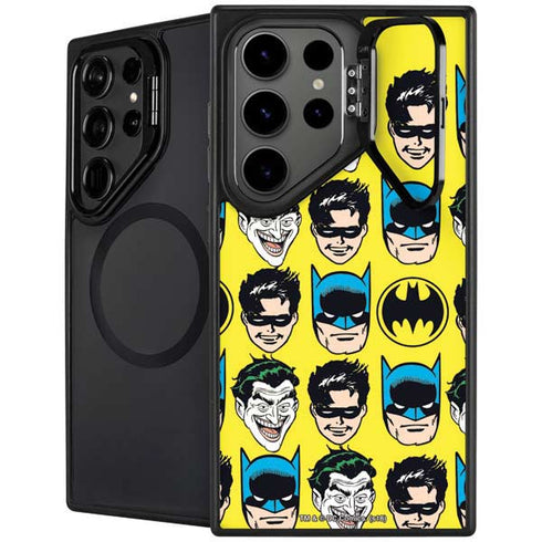 DC Comics Batman Vintage Character Pattern - Joker and Robin Galaxy S24 Ultra Kickstand Case