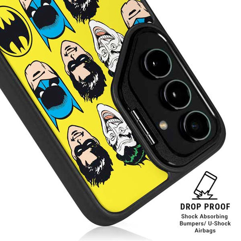 DC Comics Batman Vintage Character Pattern - Joker and Robin Galaxy S25 Ultra Kickstand Case