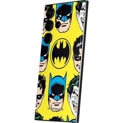 DC Comics Batman Vintage Character Pattern - Joker and Robin Galaxy S24 Ultra Skin