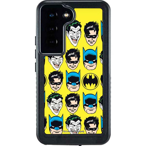 DC Comics Batman Vintage Character Pattern - Joker and Robin Galaxy S24 Waterproof Case