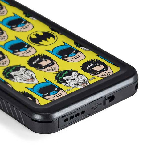 DC Comics Batman Vintage Character Pattern - Joker and Robin Galaxy S24 Waterproof Case