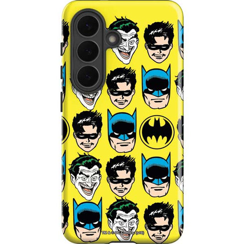 DC Comics Batman Vintage Character Pattern - Joker and Robin Galaxy S26 Impact Case