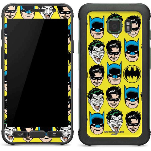 DC Comics Batman Vintage Character Pattern - Joker and Robin Galaxy S7 Active Skin