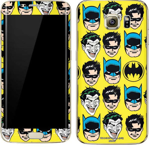 DC Comics Batman Vintage Character Pattern - Joker and Robin Galaxy S7 Edge Skin