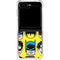 DC Comics Batman Vintage Character Pattern - Joker and Robin Galaxy Z Flip6 Clear Case