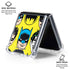 DC Comics Batman Vintage Character Pattern - Joker and Robin Galaxy Z Flip6 Clear Case