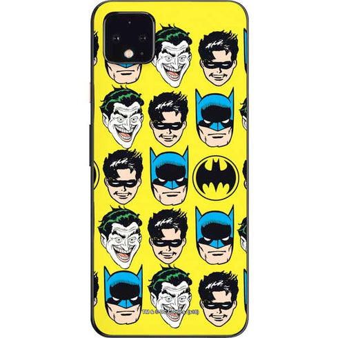 DC Comics Batman Vintage Character Pattern - Joker and Robin Google Pixel 4 XL Skin