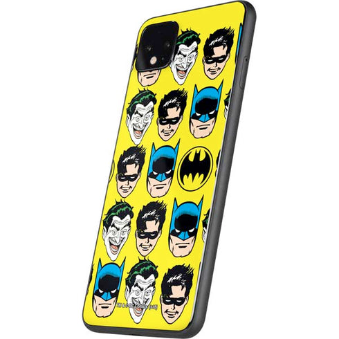 DC Comics Batman Vintage Character Pattern - Joker and Robin Google Pixel 4 XL Skin