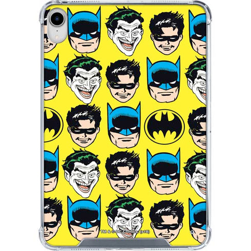 DC Comics Batman Vintage Character Pattern - Joker and Robin iPad 11th Gen (2025) Clear Case
