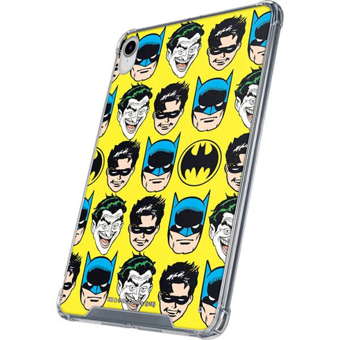 DC Comics Batman Vintage Character Pattern - Joker and Robin iPad 11th Gen (2025) Clear Case
