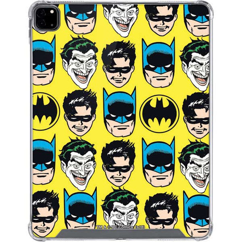 DC Comics Batman Vintage Character Pattern - Joker and Robin iPad Pro 12.9in (2020) Clear Case