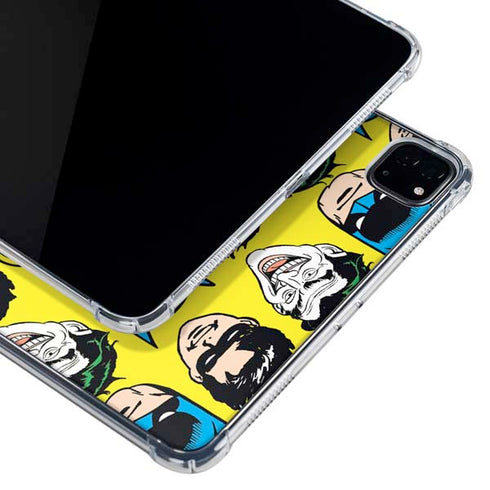 DC Comics Batman Vintage Character Pattern - Joker and Robin iPad Pro 12.9in (2020) Clear Case