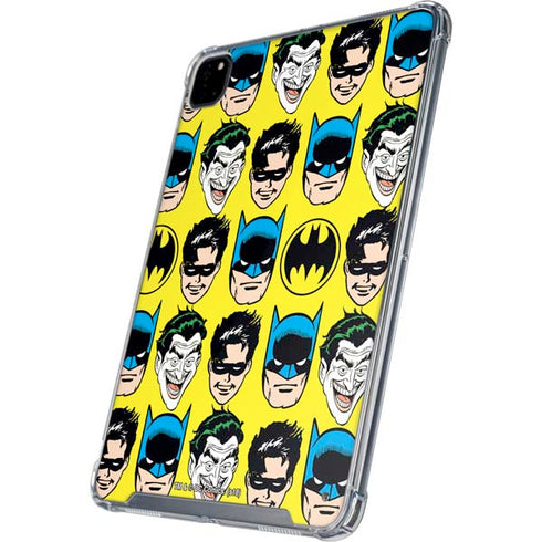 DC Comics Batman Vintage Character Pattern - Joker and Robin iPad Pro 12.9in (2020) Clear Case