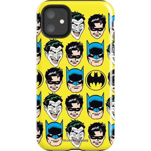 DC Comics Batman Vintage Character Pattern - Joker and Robin iPhone 11 Impact Case