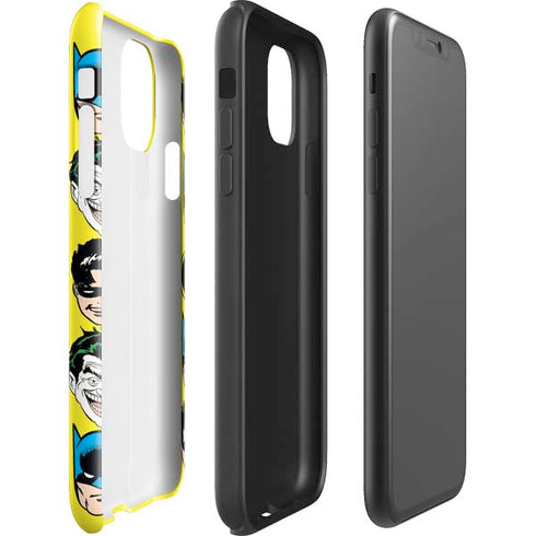 DC Comics Batman Vintage Character Pattern - Joker and Robin iPhone 11 Impact Case