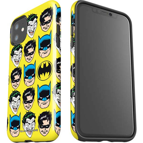 DC Comics Batman Vintage Character Pattern - Joker and Robin iPhone 11 Impact Case
