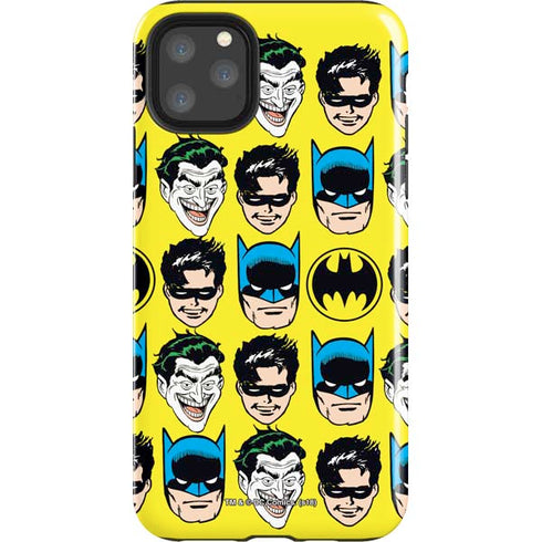 DC Comics Batman Vintage Character Pattern - Joker and Robin iPhone 11 Pro Max Impact Case