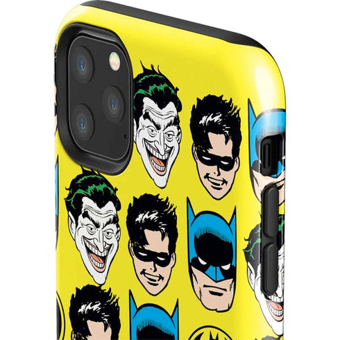 DC Comics Batman Vintage Character Pattern - Joker and Robin iPhone 11 Pro Max Impact Case