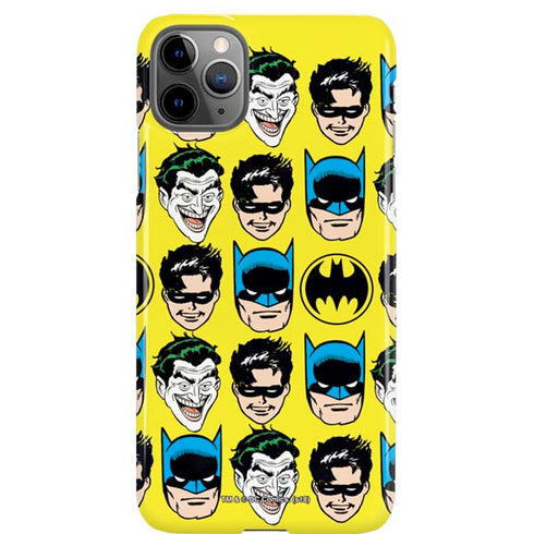 DC Comics Batman Vintage Character Pattern - Joker and Robin iPhone 11 Pro Max Lite Case