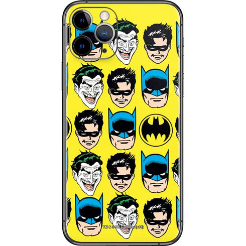 DC Comics Batman Vintage Character Pattern - Joker and Robin iPhone 11 Pro Skin