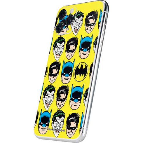 DC Comics Batman Vintage Character Pattern - Joker and Robin iPhone 11 Pro Skin