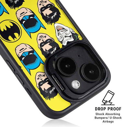 DC Comics Batman Vintage Character Pattern - Joker and Robin iPhone 13 Kickstand Case