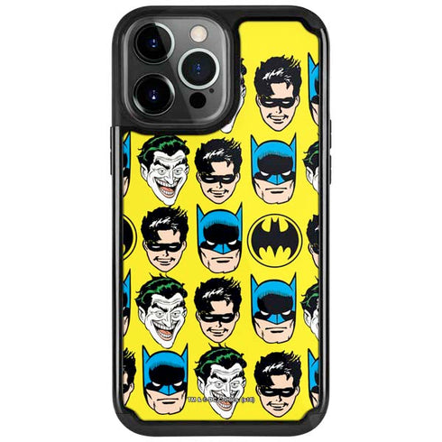 DC Comics Batman Vintage Character Pattern - Joker and Robin iPhone Cases