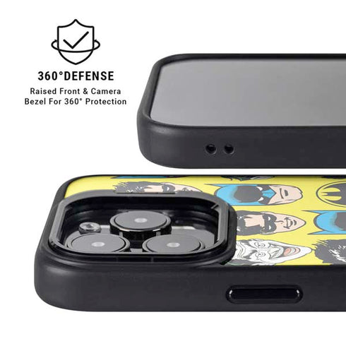 DC Comics Batman Vintage Character Pattern - Joker and Robin iPhone 14 Pro Max Kickstand Case