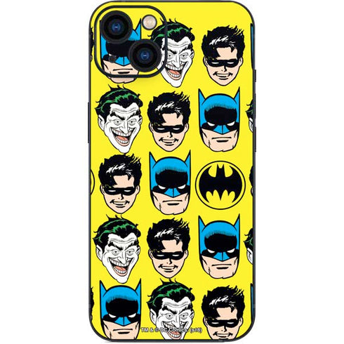 DC Comics Batman Vintage Character Pattern - Joker and Robin iPhone Skins
