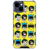 DC Comics Batman Vintage Character Pattern - Joker and Robin iPhone 15 Clear Case