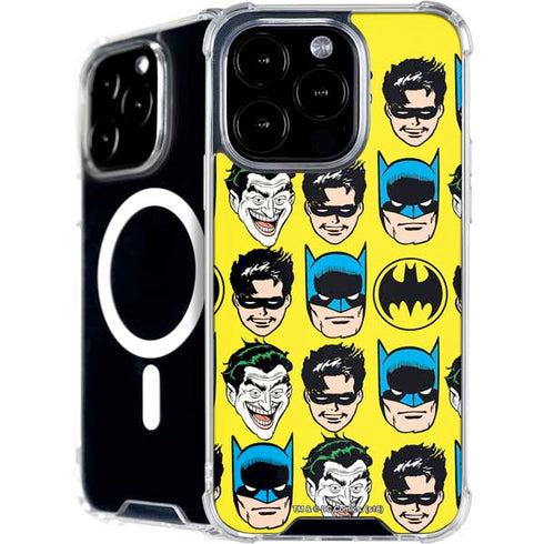 DC Comics Batman Vintage Character Pattern - Joker and Robin iPhone 16 Pro MagSafe Case
