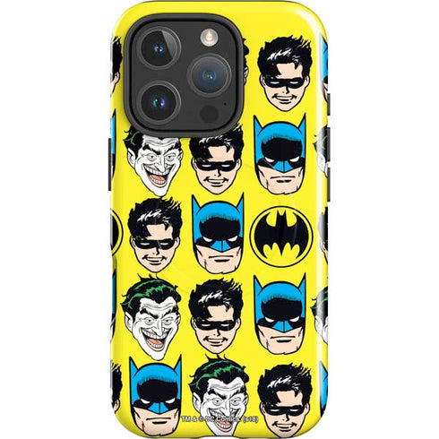 DC Comics Batman Vintage Character Pattern - Joker and Robin iPhone 16 Pro Max Magsafe Impact Case