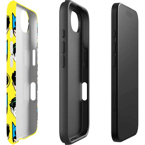 DC Comics Batman Vintage Character Pattern - Joker and Robin iPhone 16e Impact Case