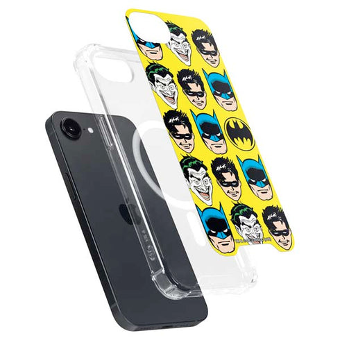 DC Comics Batman Vintage Character Pattern - Joker and Robin iPhone 16e MagSafe Case