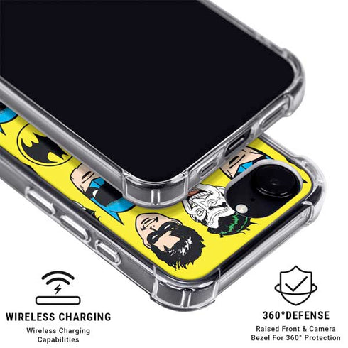 DC Comics Batman Vintage Character Pattern - Joker and Robin iPhone 16e MagSafe Case