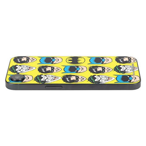 DC Comics Batman Vintage Character Pattern - Joker and Robin iPhone 16e Skin