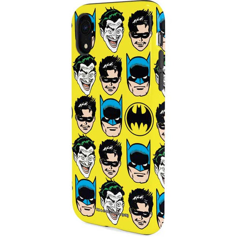 DC Comics Batman Vintage Character Pattern - Joker and Robin iPhone XR Pro Case