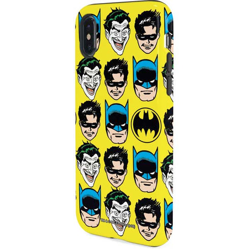 DC Comics Batman Vintage Character Pattern - Joker and Robin iPhone XS Pro Case