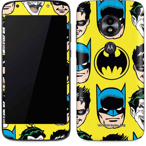 DC Comics Batman Vintage Character Pattern - Joker and Robin Moto E5 Play Skin