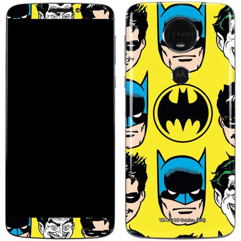 DC Comics Batman Vintage Character Pattern - Joker and Robin Moto E5 Plus Skin