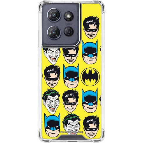 DC Comics Batman Vintage Character Pattern - Joker and Robin Moto G 5G (2025) Clear Case