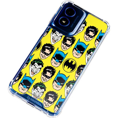 DC Comics Batman Vintage Character Pattern - Joker and Robin Moto G 5G (2024) Clear Case