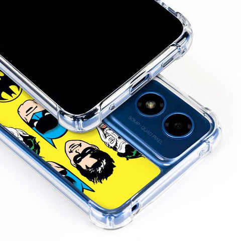 DC Comics Batman Vintage Character Pattern - Joker and Robin Moto G 5G (2024) Clear Case