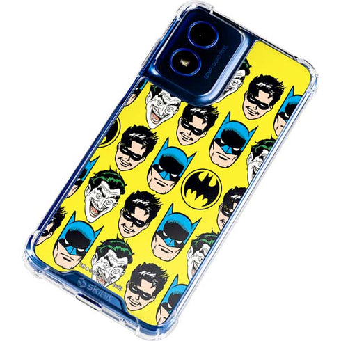 DC Comics Batman Vintage Character Pattern - Joker and Robin Moto G Play 4G (2024) Clear Case