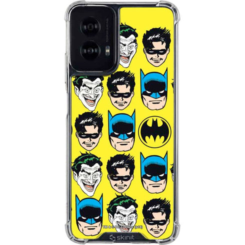 DC Comics Batman Vintage Character Pattern - Joker and Robin Moto G Power 5G (2024) Clear Case