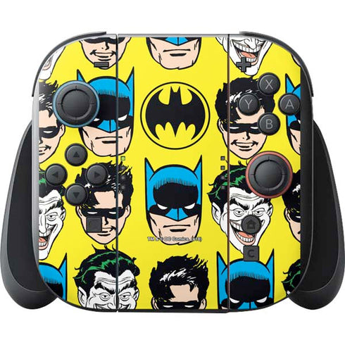 DC Comics Batman Vintage Character Pattern - Joker and Robin Nintendo Switch 2 (2025) with Joy-Con Skin