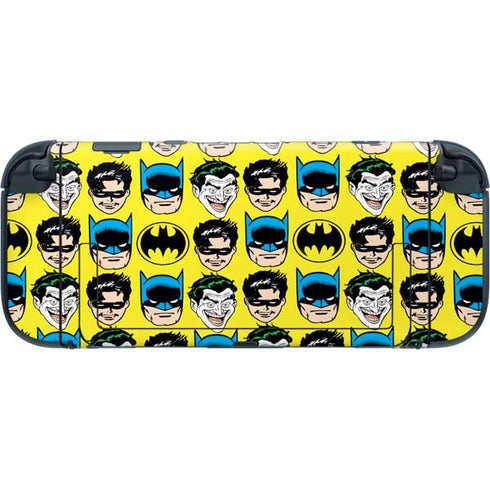 DC Comics Batman Vintage Character Pattern - Joker and Robin Nintendo Switch 2 (2025) with Joy-Con Skin